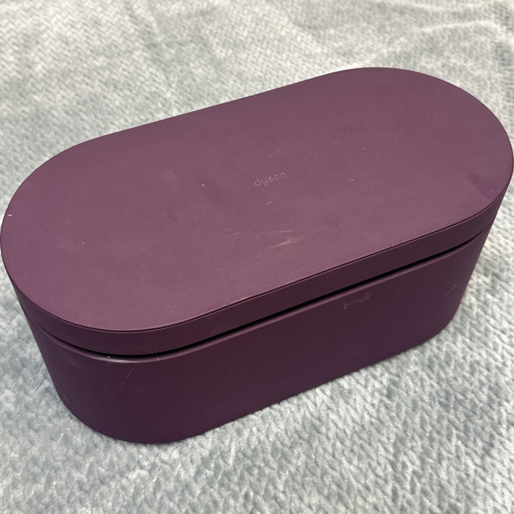 Dyson Airwrap Styler Faux Leather Large Storage Hard Box Purple Case Only